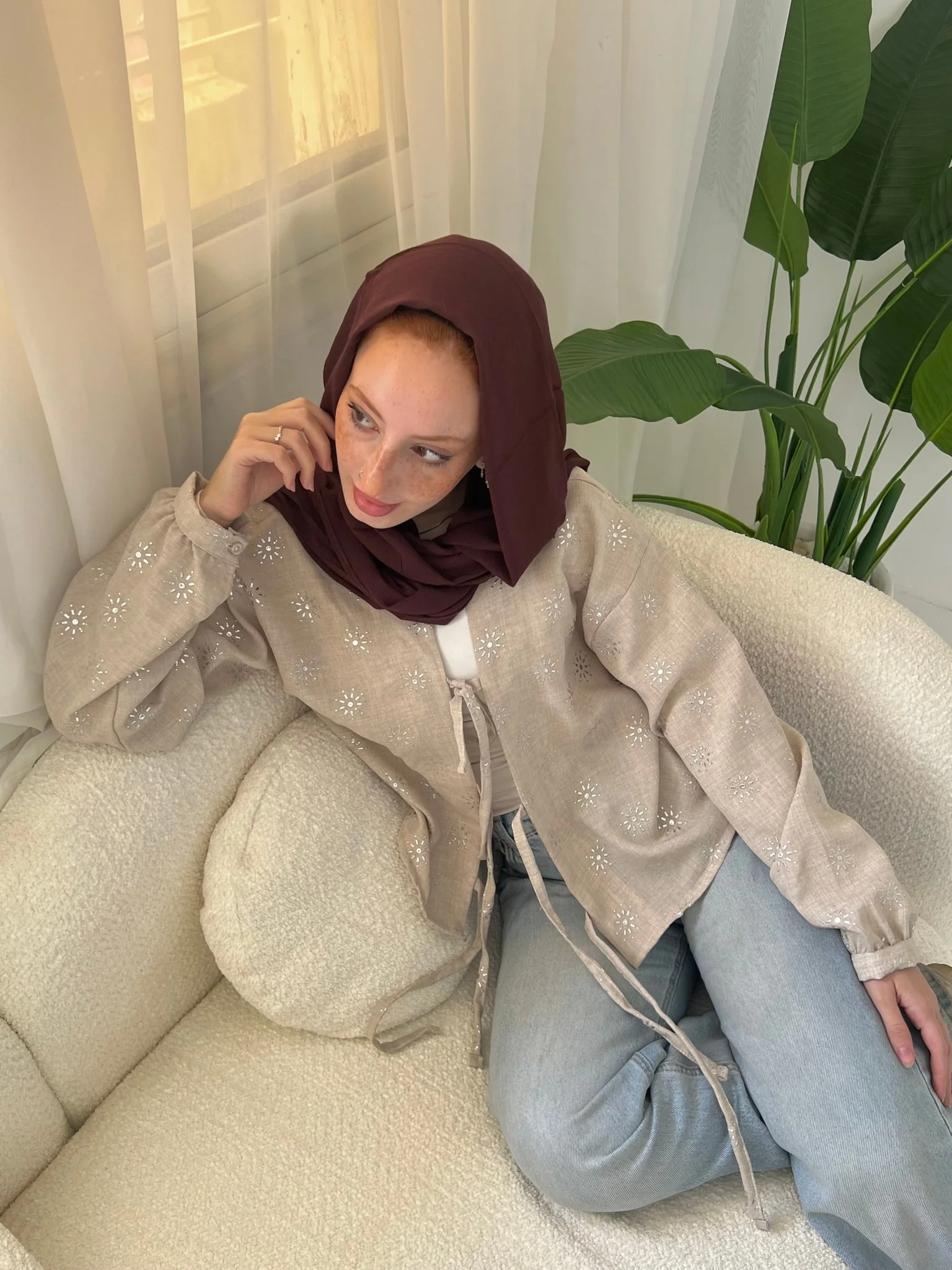 Fay blouse in beige - Image 2