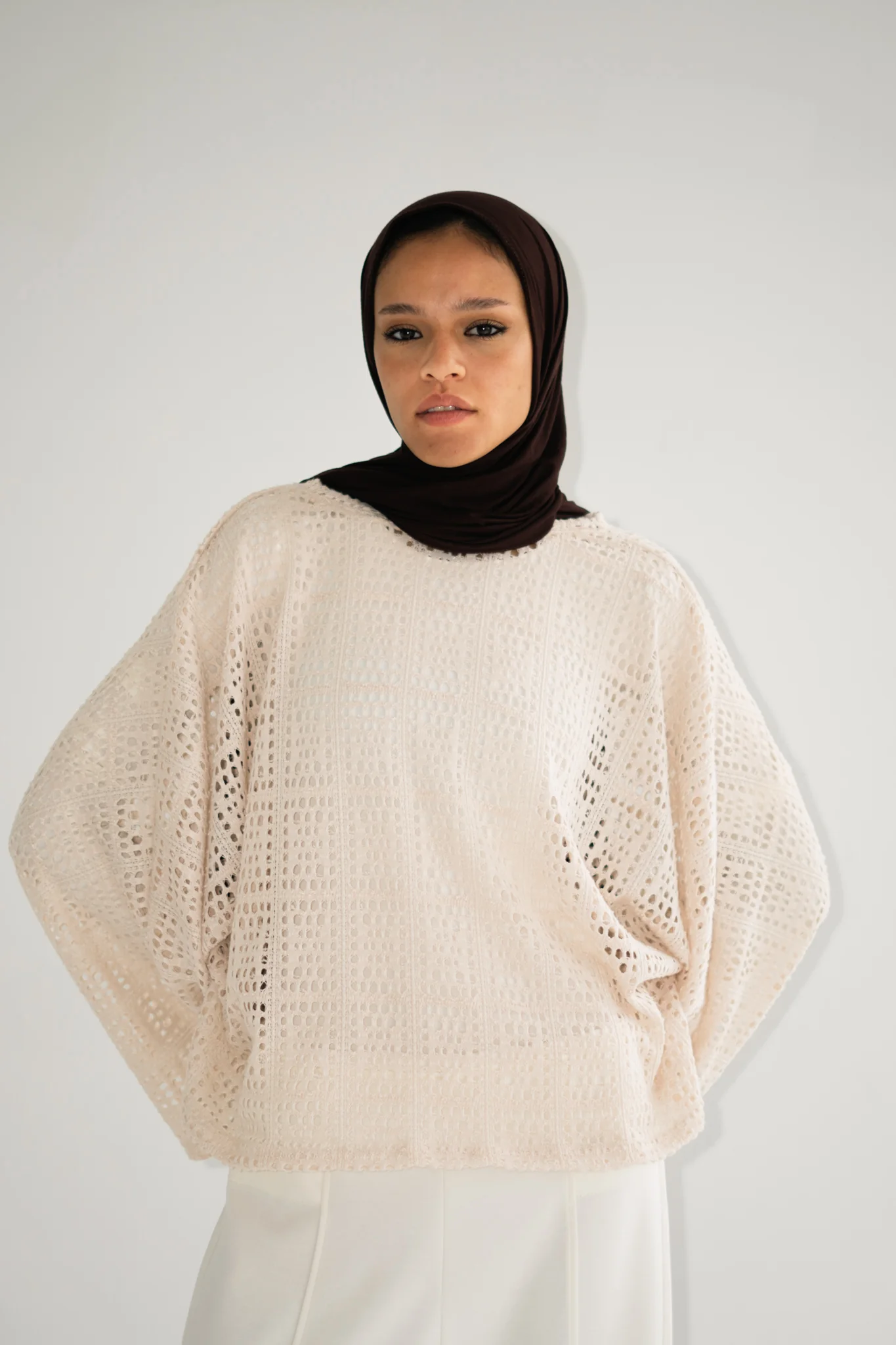 Wide Sleeve Knit Top