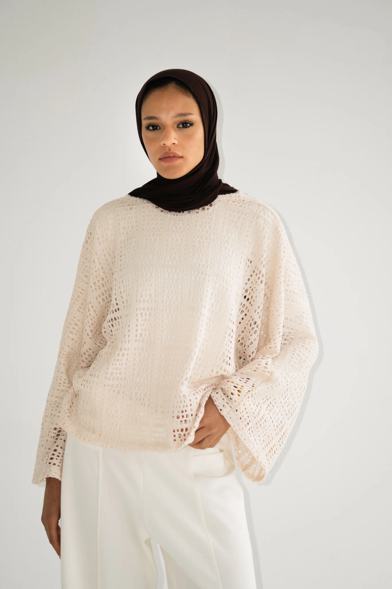 Wide Sleeve Knit Top - Image 2