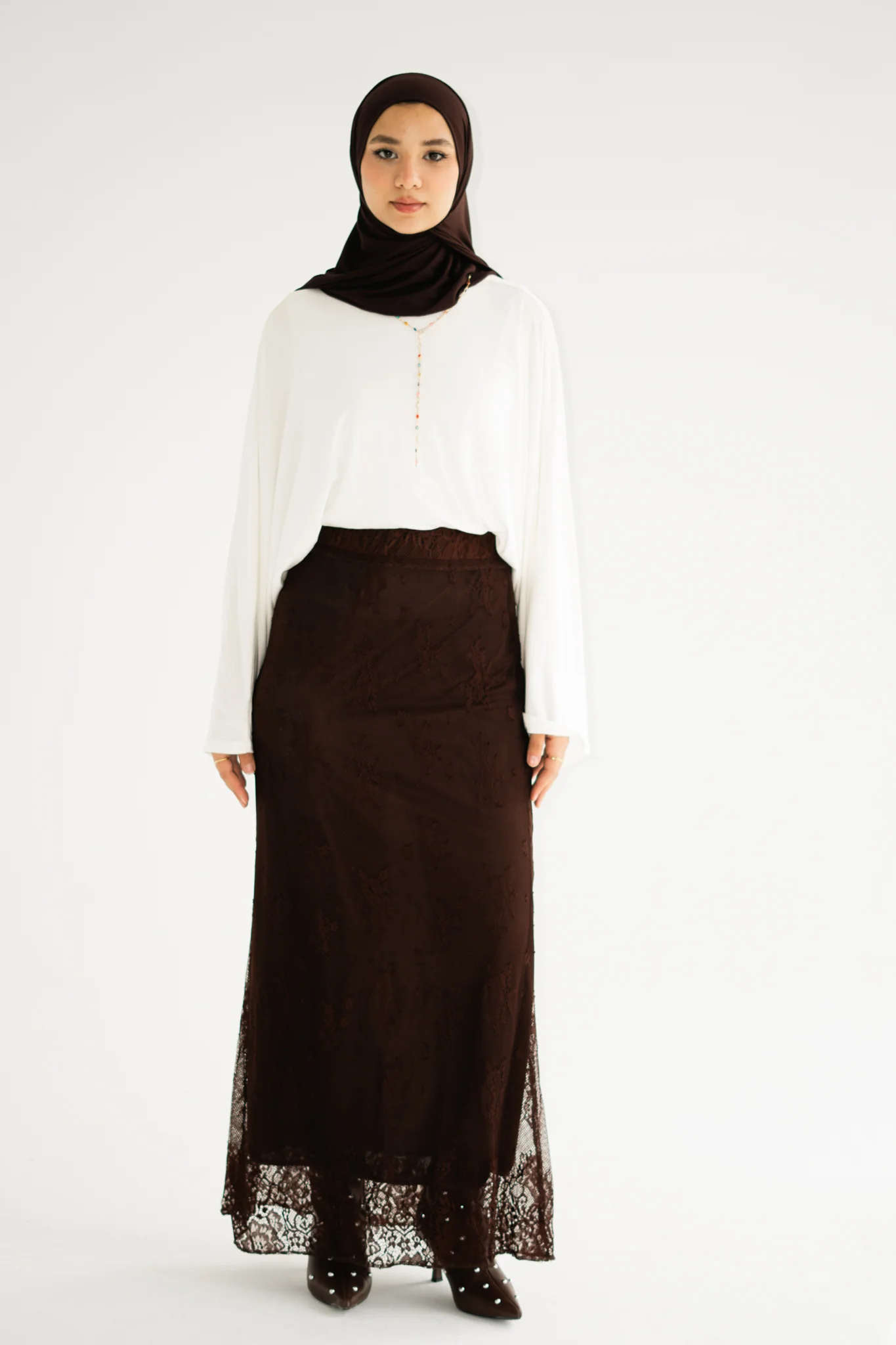 LONG LACE SKIRT - Image 2