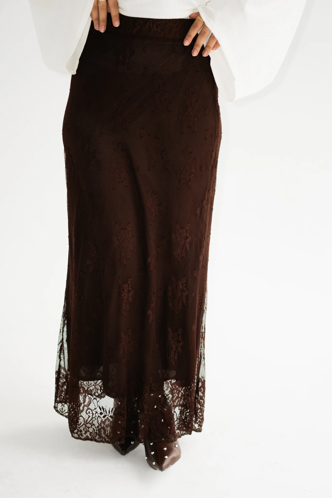LONG LACE SKIRT - Image 3