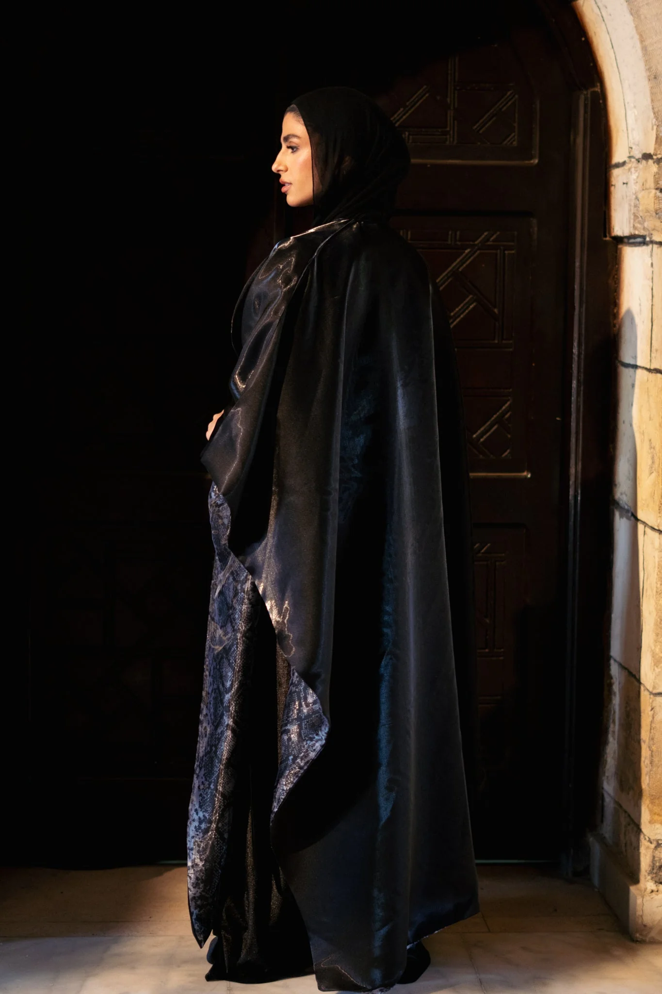 Black Glow Reversible Caftan - Image 2