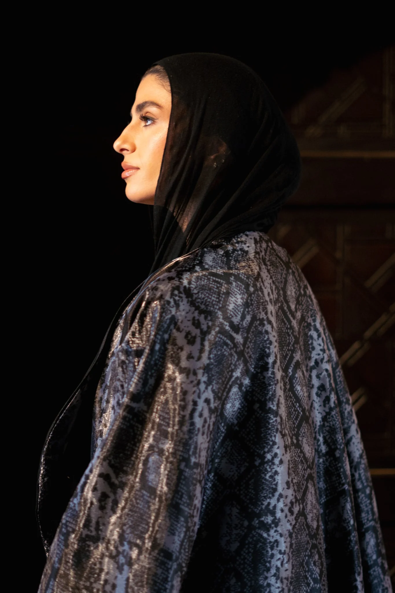 Black Glow Reversible Caftan - Image 3
