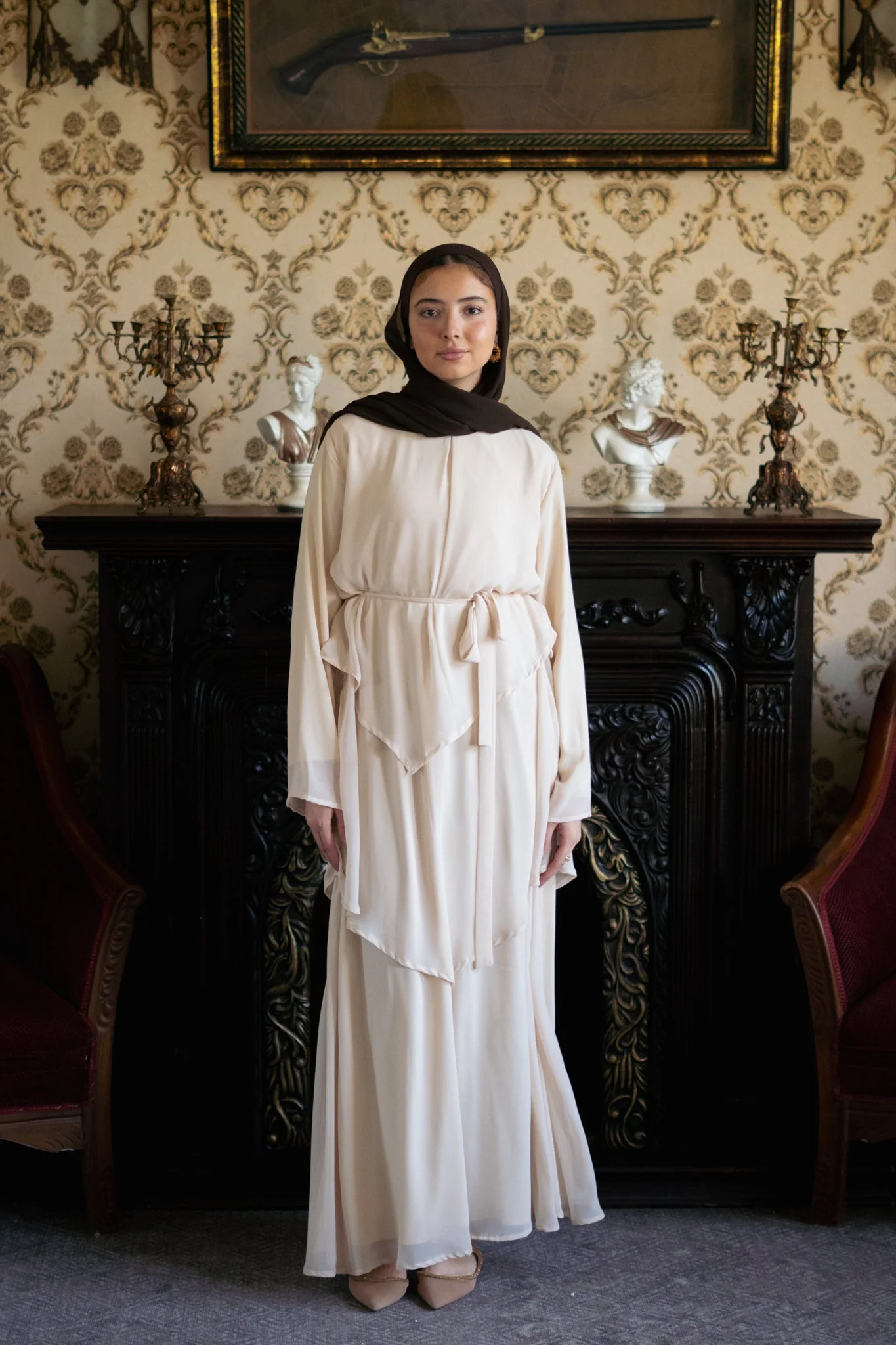 Swan chiffon dress - Image 4