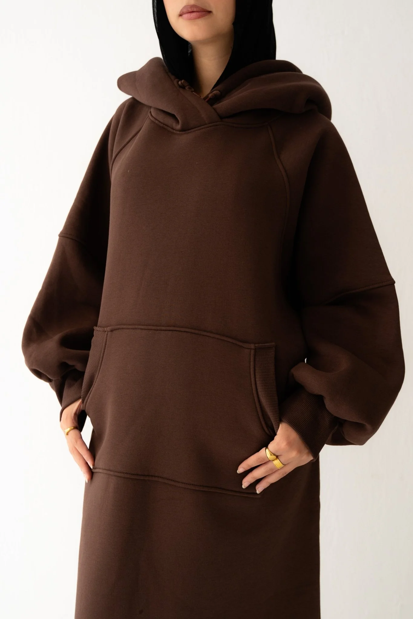Winter Stroll dress in Chocolate brown - Image 3